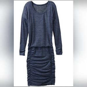 Athleta Tulip Long Sleeve Dress in Heather Blue Size Small